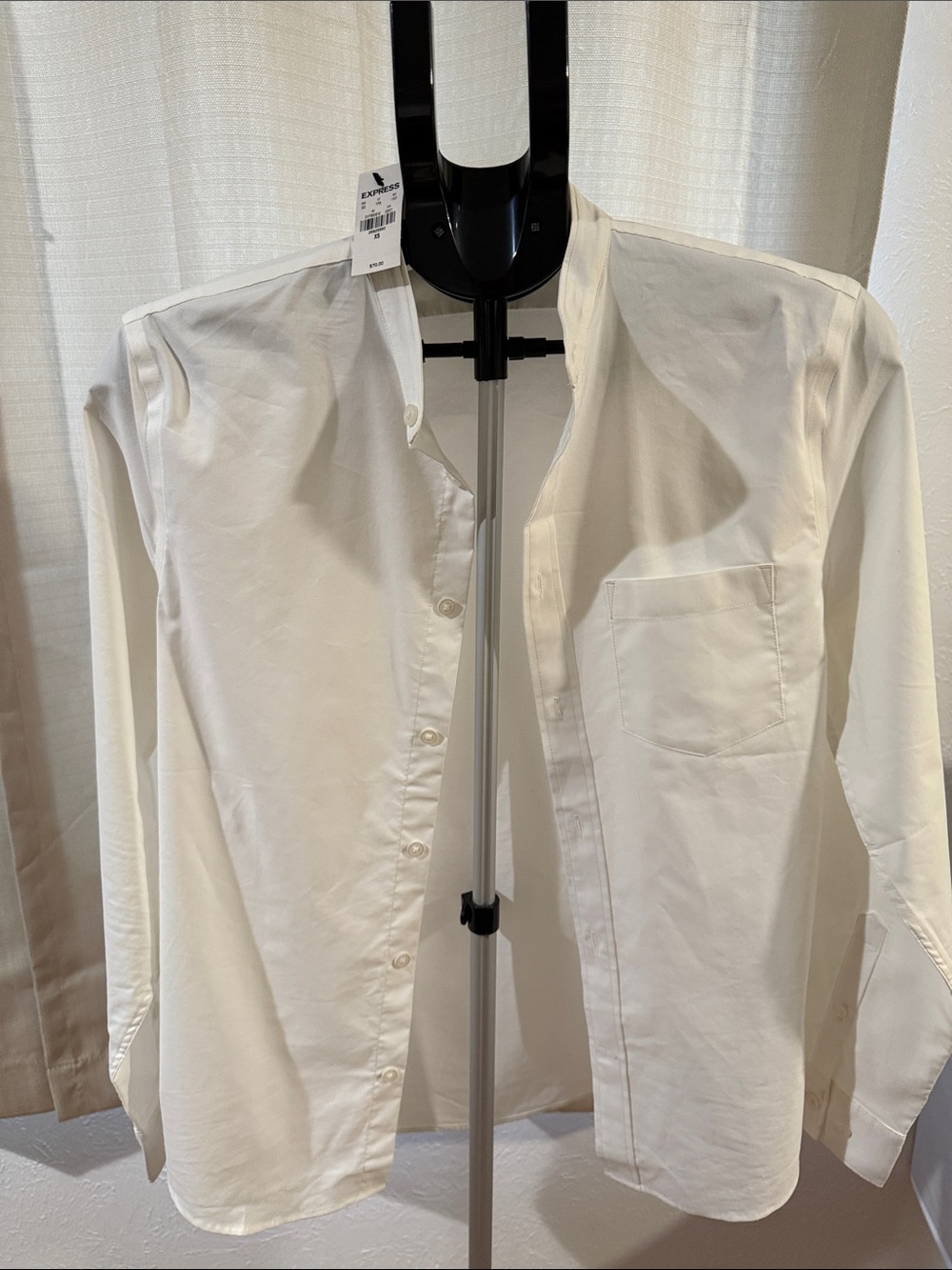Express White Button-Up Shirt
